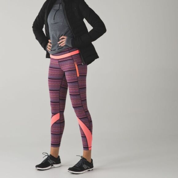 Lululemon Inspire Tight II Space Dye Twist Naval Blue 4 - Picture 2 of 11